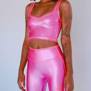 The MIGHTY COMPANY Glitter Bike Shorts and Top Set MEDIUM